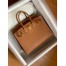 Hermes Birkin 25 Sellier Handmade Bag In Gold Epsom Calfskin