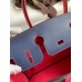 Hermes HSS Birkin 30 Bicolor Bag in Blue Saphir and Rose Lipstick Epsom Calfskin