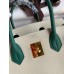 Hermes HSS Birkin 30 Bicolor Bag in Craie and Malachite Epsom Calfskin