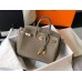 Hermes Birkin 25cm Bag In Taupe Clemence Leather GHW
