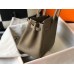 Hermes Birkin 25cm Bag In Taupe Clemence Leather GHW