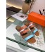 Hermes Avenue Sandals In Multicolour Calfskin