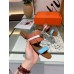 Hermes Avenue Sandals In Multicolour Calfskin