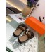 Hermes Avenue Sandals In Black Calfskin