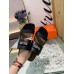 Hermes Avenue Sandals In Black Calfskin