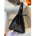 Hermes Birkin 30 Retourne Handmade Bag In Black Box Calfskin