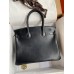 Hermes Birkin 30 Retourne Handmade Bag In Black Box Calfskin