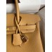 Hermes Birkin 30 Retourne Handmade Bag In Biscuit Clemence Leather