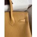 Hermes Birkin 30 Retourne Handmade Bag In Biscuit Clemence Leather