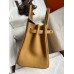 Hermes Birkin 30 Retourne Handmade Bag In Biscuit Clemence Leather