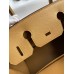 Hermes Birkin 30 Retourne Handmade Bag In Biscuit Clemence Leather