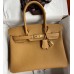 Hermes Birkin 30 Retourne Handmade Bag In Biscuit Clemence Leather