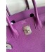 Hermes Birkin 30 Retourne Handmade Bag In Anemone Epsom Calfskin