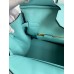 Hermes Birkin 30 Retourne Handmade Bag In Blue Atoll Epsom Calfskin