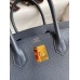 Hermes Birkin 30 Retourne Handmade Bag In Blue Nuit Epsom Calfskin
