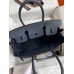 Hermes Birkin 30 Retourne Handmade Bag In Blue Nuit Epsom Calfskin