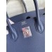 Hermes Birkin 30 Retourne Handmade Bag In Blue Saphir Epsom Calfskin