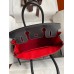 Hermes HSS Birkin 30 Bicolor Bag in Black and Red Chevre Mysore Leather