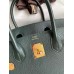 Hermes Birkin 30 Retourne Handmade Bag In Vert Cypres Chevre Mysore Leather