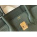 Hermes Birkin 25cm Bag In Vert Amande Clemence Leather GHW