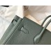 Hermes Birkin 25cm Bag In Vert Amande Clemence Leather GHW