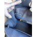 Hermes Birkin 30 Retourne Handmade Bag In Blue Saphir Clemence Leather