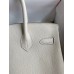 Hermes Birkin 30 Retourne Handmade Bag In Craie Clemence Leather