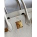 Hermes Birkin 30 Retourne Handmade Bag In Craie Clemence Leather