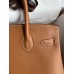 Hermes Birkin 30 Retourne Handmade Bag In Gold Clemence Leather