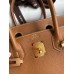 Hermes Birkin 30 Retourne Handmade Bag In Gold Clemence Leather