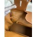 Hermes Birkin 30 Retourne Handmade Bag In Gold Clemence Leather