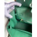 Hermes Birkin 30 Retourne Handmade Bag In Malachite Clemence Leather