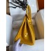 Hermes Birkin 30 Handmade Bag In Jaune Ambre Crocodile Niloticus Shiny Skin