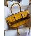 Hermes Birkin 30 Handmade Bag In Jaune Ambre Crocodile Niloticus Shiny Skin
