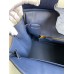 Hermes Birkin 30 Retourne Handmade Bag In Blue Iris Ostrich Leather