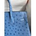 Hermes Birkin 30 Retourne Handmade Bag In Mykonos Ostrich Leather