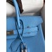 Hermes Birkin 30 Retourne Handmade Bag In Blue Paradise Clemence Leather