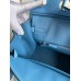 Hermes Birkin 30 Retourne Handmade Bag In Blue Paradise Clemence Leather