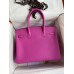 Hermes Birkin 30 Retourne Handmade Bag In Magnolia Clemence Leather