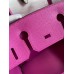 Hermes Birkin 30 Retourne Handmade Bag In Magnolia Clemence Leather