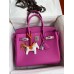 Hermes Birkin 30 Retourne Handmade Bag In Magnolia Clemence Leather