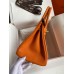 Hermes Birkin 30 Retourne Handmade Bag In Orange Clemence Leather