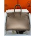 Hermes Birkin 35 Retourne Handmade Bag In Taupe Clemence Leather