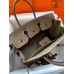 Hermes Birkin 35 Retourne Handmade Bag In Taupe Clemence Leather