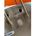 Hermes Birkin 35 Retourne Handmade Bag In Taupe Clemence Leather
