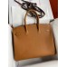 Hermes Birkin 35 Retourne Handmade Bag In Gold Epsom Calfskin