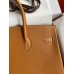 Hermes Birkin 35 Retourne Handmade Bag In Gold Epsom Calfskin