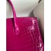 Hermes Birkin 35 Handmade Bag In Rose Scheherazade Crocodile Niloticus Shiny Skin