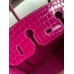 Hermes Birkin 35 Handmade Bag In Rose Scheherazade Crocodile Niloticus Shiny Skin