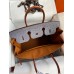 Hermes HSS Birkin 35 Bicolor Bag in Gris Agate and Gold Ostrich Leather